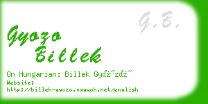 gyozo billek business card